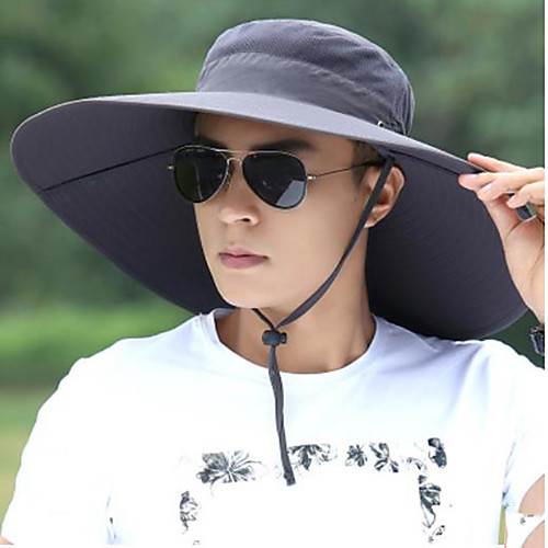 

Hiking Hat Fishing Hat Fisherman Hat Windproof Sunscreen UV Resistant Breathable Solid Color Chinlon Autumn / Fall Spring Summer for Women's Camping / Hiking Hunting Fishing Army Green Grey Dark Gray