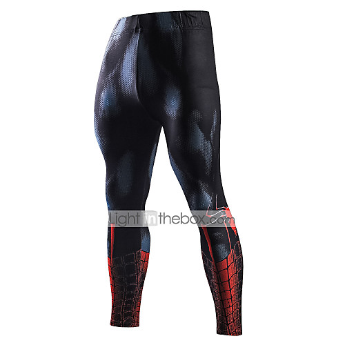 

Men's High Waist Leggings Running Tights Compression Pants Sports Winter Underwear Leggings Bottoms Running Fitness Jogging Breathable Moisture Wicking Soft 3D Print Red / Yellow Black / Red RedGray