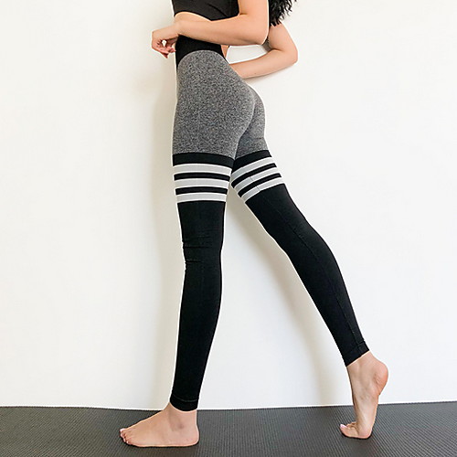 

Women's Basic Legging - Color Block, Print Mid Waist Yellow Red Green S M L