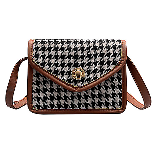

Women's Polyester Crossbody Bag Lattice Brown / Black