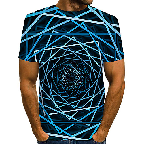

Men's Daily Basic T-shirt - 3D Rainbow