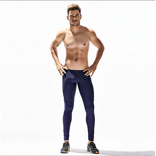 

Compression Gym Men's Normal Spandex Sexy Long Johns Color Block Mid Waist
