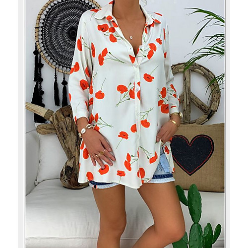 

Women's Daily Shirt - Floral White
