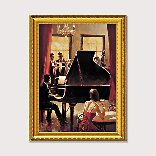 

Framed Art Print Ready To hang Noble Dinner Paintings for Home Canvas Decoration