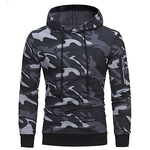 

Men's Casual Hoodie - Camo / Camouflage Green US32 / UK32 / EU40