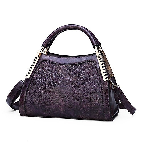 

Women's Zipper PU Crossbody Bag Geometric Pattern Dark Brown / Purple / Red