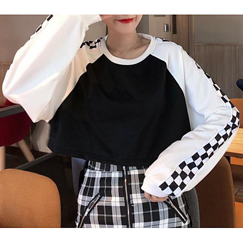 

Women's Casual Sweatshirt - Color Block White M