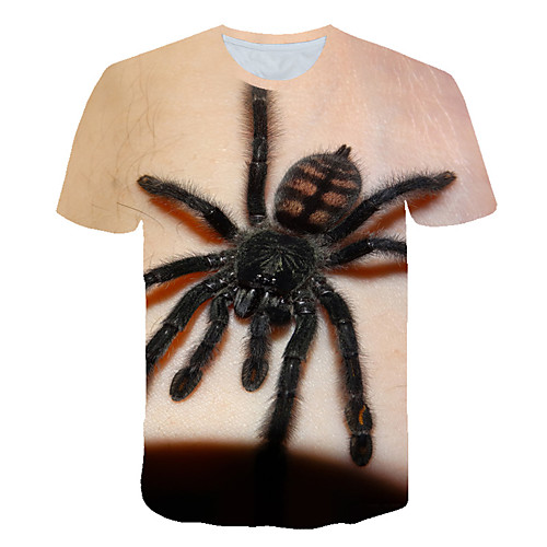 

Men's Daily Sports Street chic / Exaggerated T-shirt - Geometric / 3D / Animal Print Black
