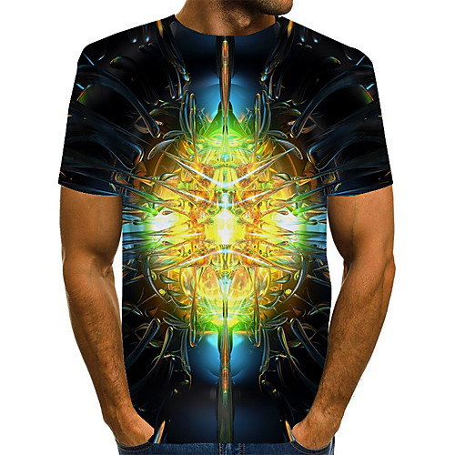 

Men's Daily Basic T-shirt - 3D Rainbow