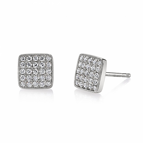 

Women's Stud Earrings Classic Stylish Luxury Silver Plated Gold Plated Rose Gold Plated Earrings Jewelry Rose Gold / White / Yellow For Gift Formal Birthday 1 Pair