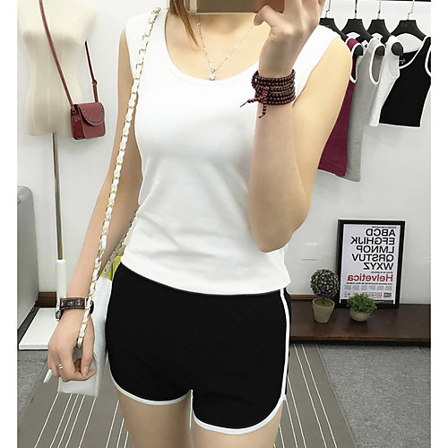 

Women's Sports Basic Legging - Color Block, Print Low Waist Yellow Blushing Pink Red One-Size