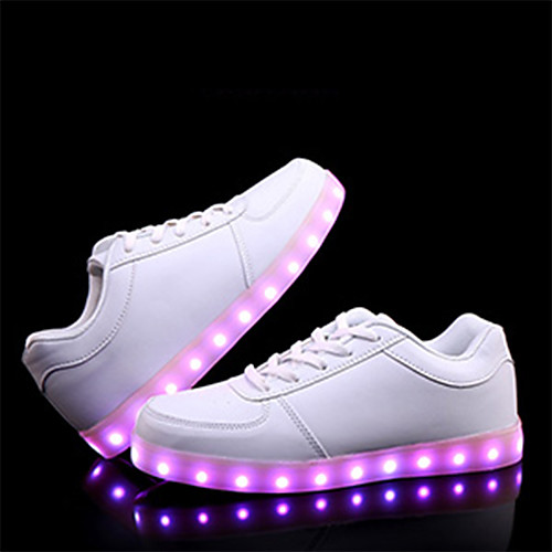 

Unisex PU Spring & Summer / Fall & Winter Casual / Preppy Sneakers Walking Shoes Breathable Black / White
