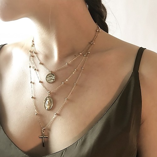 

Women's Necklace Friends European Romantic Casual / Sporty Sweet Chrome Gold Silver 55 cm Necklace Jewelry 1pc For Street Festival
