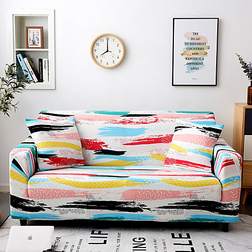 

2020 New Stylish Simplicity Print Sofa Cover Stretch Couch Slipcover Super Soft Fabric Retro Hot Sale Couch Cover (1 free pillowcase)