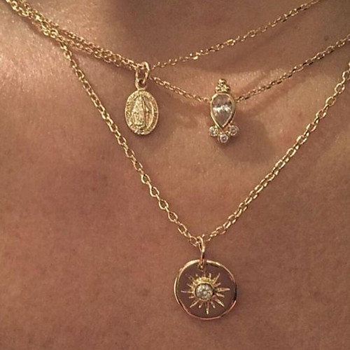 

Women's Pendant Necklace Necklace Friends European Romantic Casual / Sporty Sweet Chrome Gold 40 cm Necklace Jewelry 1pc For Street Festival