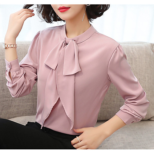 

Women's Daily Shirt - Solid Colored Blushing Pink