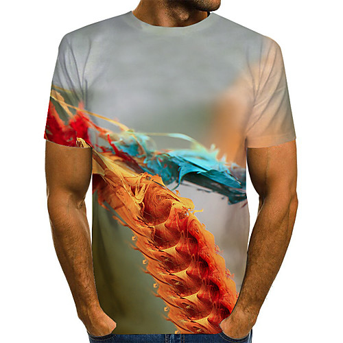 

Men's Daily Basic T-shirt - 3D Rainbow