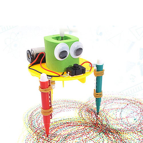 

Robot Science & Exploration Set Educational Toy Robot DIY Colorful Graffiti Plastic Shell Teenager All Toy Gift 1 pcs