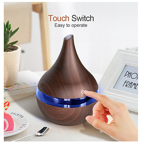 

7 Color Night Light Wood Grain Humidifier Ultrasonic Essential Oil Diffuser Single Room Humidifiers
