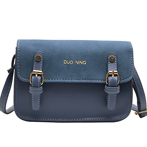 

Women's Zipper PU Crossbody Bag Solid Color Black / Brown / Blue