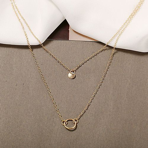 

Women's Pendant Necklace Necklace Friends European Romantic Casual / Sporty Sweet Chrome Gold Silver 45 cm Necklace Jewelry 1pc For Street Festival