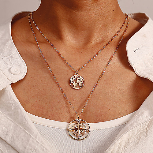 

Women's Pendant Necklace Necklace Friends European Romantic Casual / Sporty Sweet Chrome Gold 55 cm Necklace Jewelry 1pc For Street Festival