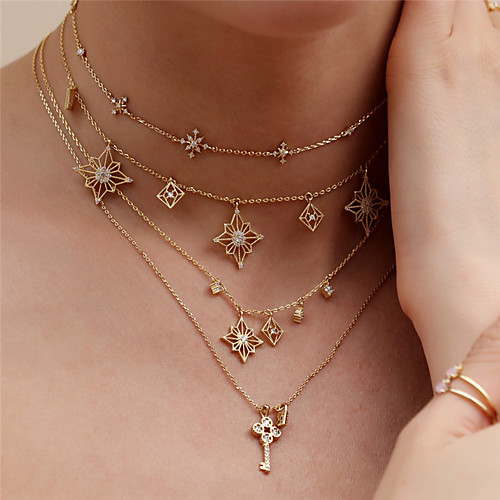 

Women's Necklace Chakra Elegant Boho Fashion Gypsy Copper Gold 55 cm Necklace Jewelry 1pc For Party Evening Beach Festival