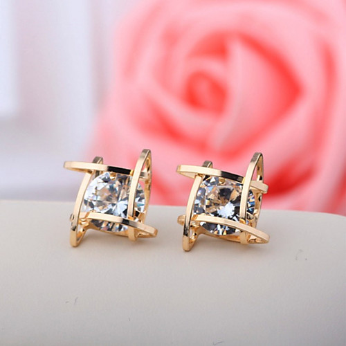 

Women's Earrings Holiday Wedding Birthday Romantic Earrings Jewelry Gold / Silver For Holiday Date Street Birthday Party Festival 1 Pair