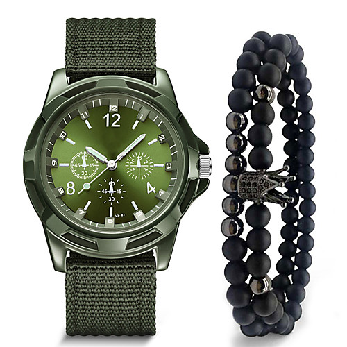 

Men's Dress Watch Quartz Modern Style Black / Blue / Green 30 m Casual Watch Large Dial Analog Casual Army - Green Blue Black One Year Battery Life