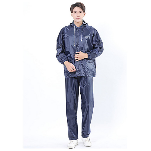 

Men's Hiking Raincoat Outdoor Waterproof Windproof Raincoat Blue / Black