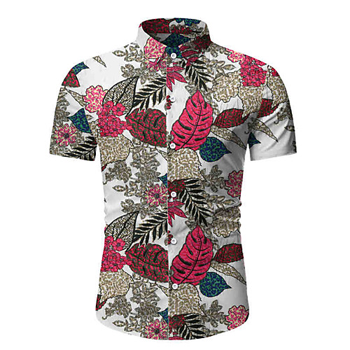 

Men's Daily Going out Shirt - Geometric White