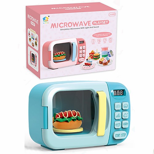 

Pretend Play Furniture Family Microwave Oven Furnishing Articles Simulation Parent-Child Interaction Plastic Shell Child's Toddler All Toy Gift 1 pcs