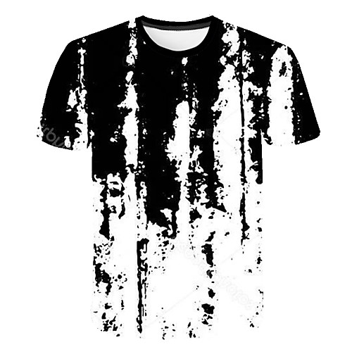 

Men's Daily Sports Basic / Exaggerated T-shirt - Color Block / 3D / Animal Print Rainbow