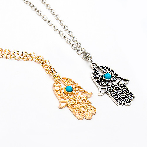 

Women's Pendant Necklace Necklace Friends European Romantic Casual / Sporty Sweet Chrome Gold Silver 45 cm Necklace Jewelry 1pc For Street Festival