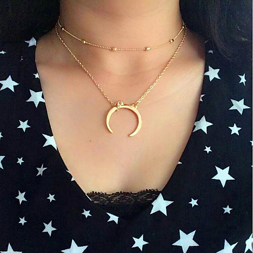 

Women's Necklace Friends European Romantic Casual / Sporty Sweet Chrome Gold 43 cm Necklace Jewelry 1pc For Street Festival