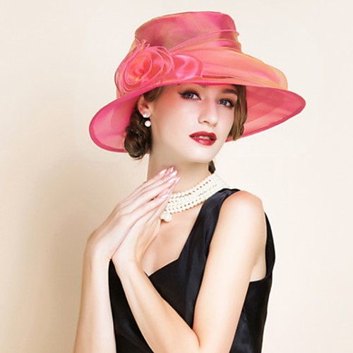 

Poly / Cotton Blend Hats with Flower 1 Piece Casual / Outdoor Headpiece