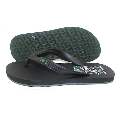 

Men's PVC Spring & Summer Casual Slippers & Flip-Flops Breathable Color Block Orange / Green / Dark Green