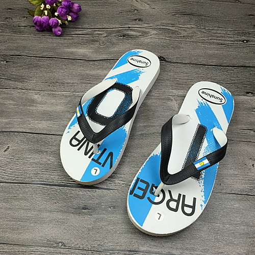 

Men's PVC Spring & Summer Casual Slippers & Flip-Flops Breathable Light Red / Blue