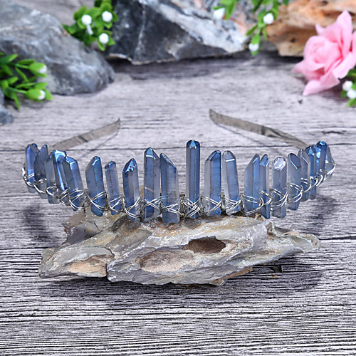 

Women's Tiaras For Wedding Party Evening Prom Festival Byzantine Alloy Gray 1pc