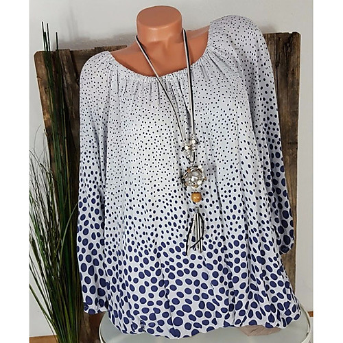 

Women's Daily Blouse - Color Block White