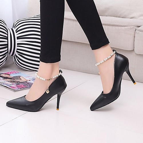 

Women's Heels Stiletto Heel Pointed Toe PU Spring & Summer Pink / White / Black