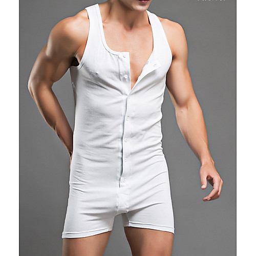 

Men's Normal Cotton Sexy Long Johns Solid Colored Mid Waist