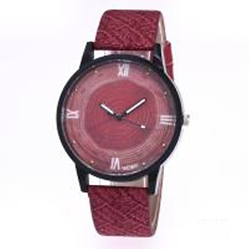 

Men's Dress Watch Quartz Stylish Leather Black / Red Casual Watch Analog Casual Fashion - Red Orange Black One Year Battery Life