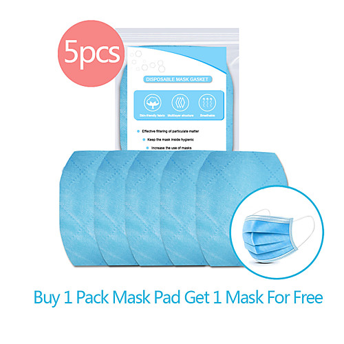 

5pcs Disposable Mask Gasket Isolation Filter Pad Anti-fog Haze Dust-proof Breathable Mask Replacement Pad non woven Pad