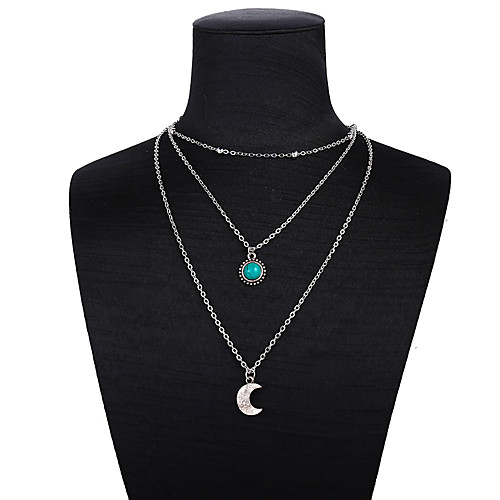 

Women's Pendant Necklace Necklace Friends European Romantic Casual / Sporty Sweet Chrome Silver 45 cm Necklace Jewelry 1pc For Street Festival