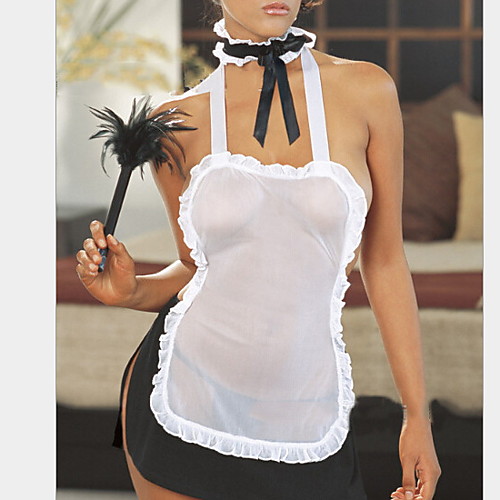 

Women's Lace Suits Nightwear Color Block White One-Size
