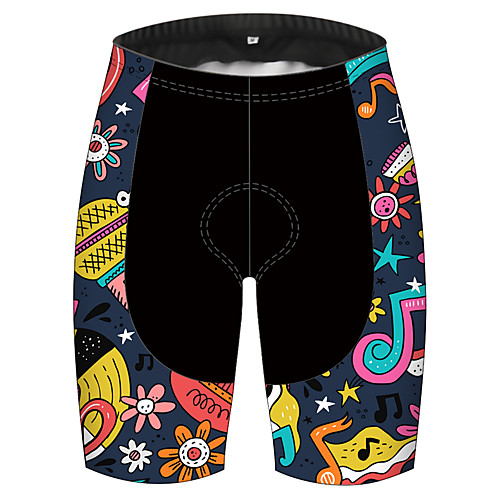 

21Grams Women's Cycling Shorts Bike Shorts Padded Shorts / Chamois Pants Breathable 3D Pad Quick Dry Sports Floral Botanical Black / Yellow Mountain Bike MTB Road Bike Cycling Clothing Apparel Bike