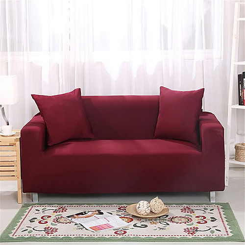 

Pure Color Dustproof All-powerful Slipcovers Stretch Sofa Cover Super Soft Fabric Couch Cover with One Free Pillow Case