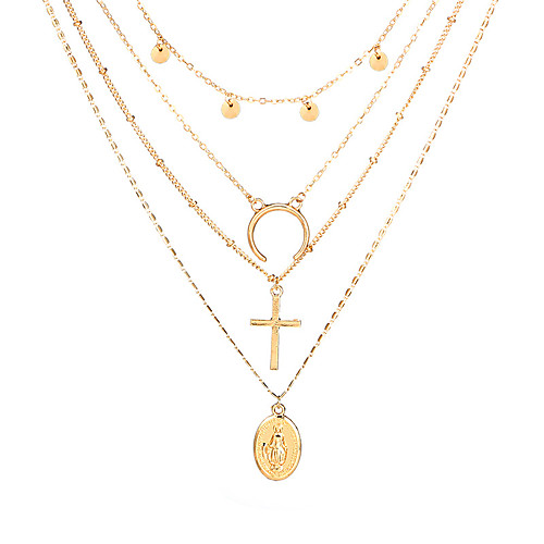 

Women's Necklace Friends European Romantic Casual / Sporty Sweet Chrome Gold 64 cm Necklace Jewelry 1pc For Street Festival