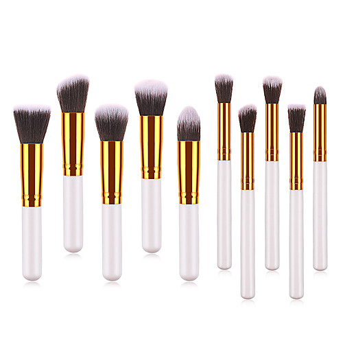 

Professional Makeup Brushes 10pcs Soft Lovely Comfy Goat Hair Brush Aluminium Alloy 7005 / Wooden / Bamboo for Concealer & Base Powders Foundation Blush Brush Makeup Brush Lip Brush Eyeshadow Brush